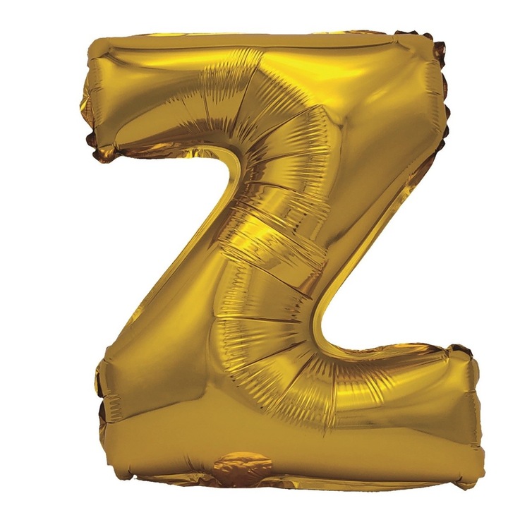 Фолиев балон златен металик, Mirific Party, буква Z, 40 см, златен