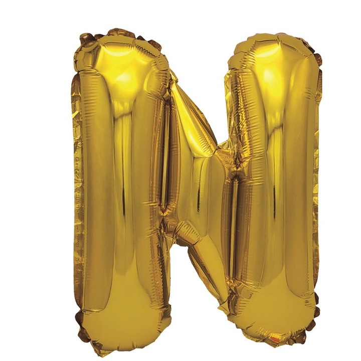 Балон Mirific Party " N", Златист, 40 см