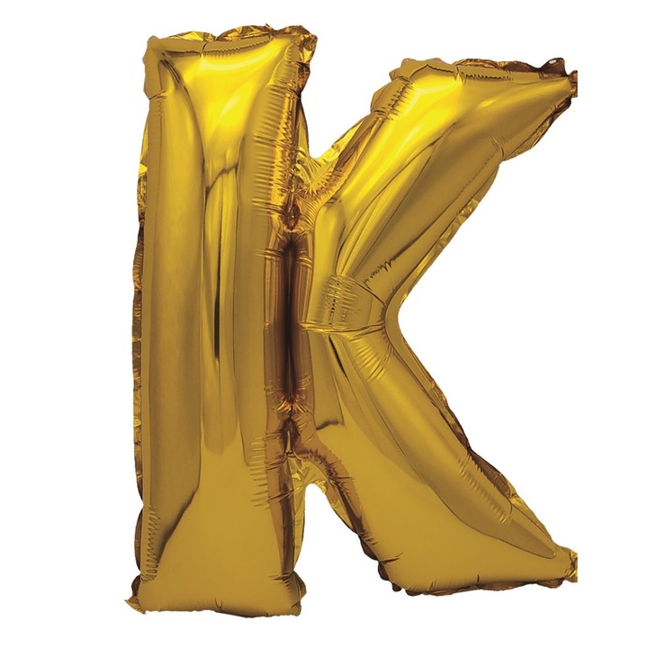 Фолиев балон Balon Mirific Party, Буква K, Mеталик, Gold, 80 см