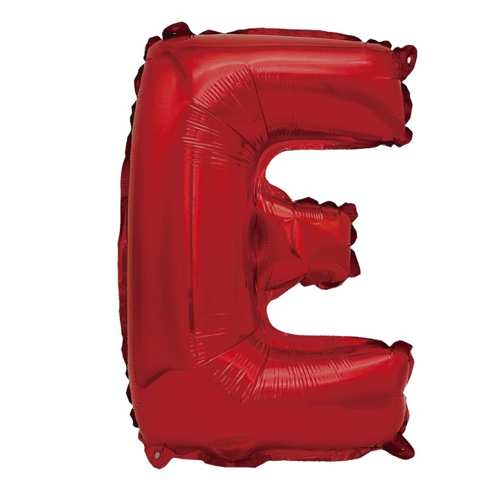 Метален фолиен балон Mirific Party буква Е, Червен, 40 см