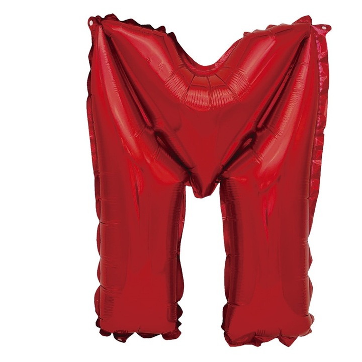 Балон Mirific Party буква "M", Метално фолио, Червен, 40 см