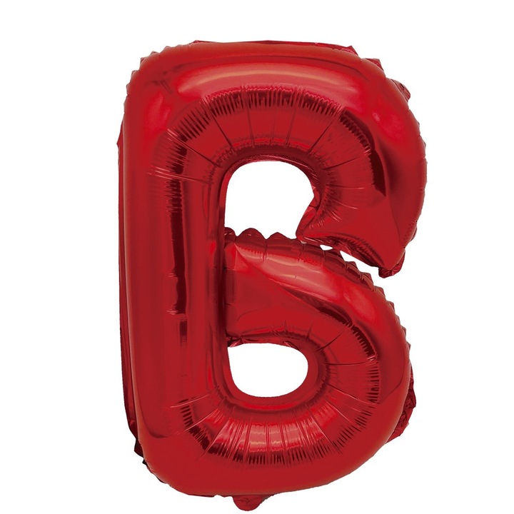 Метален фолиен балон Mirific Party буква B, Червен, 40 см
