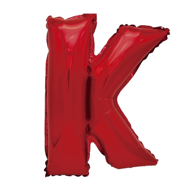 Балон Mirific Party буква "K", Метално фолио, Червен, 40 см