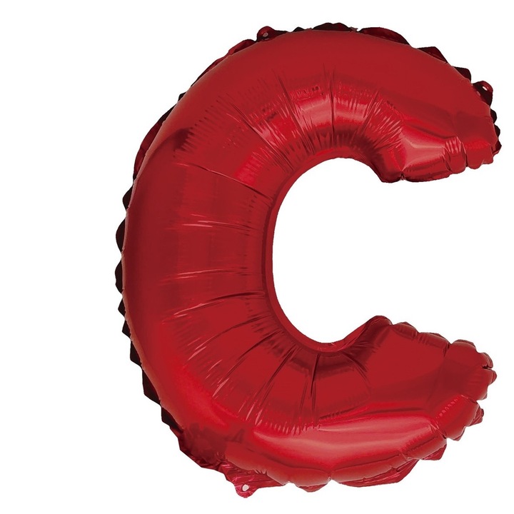 Балони от метално фолио, Mirific Party буква C, червени, 40см