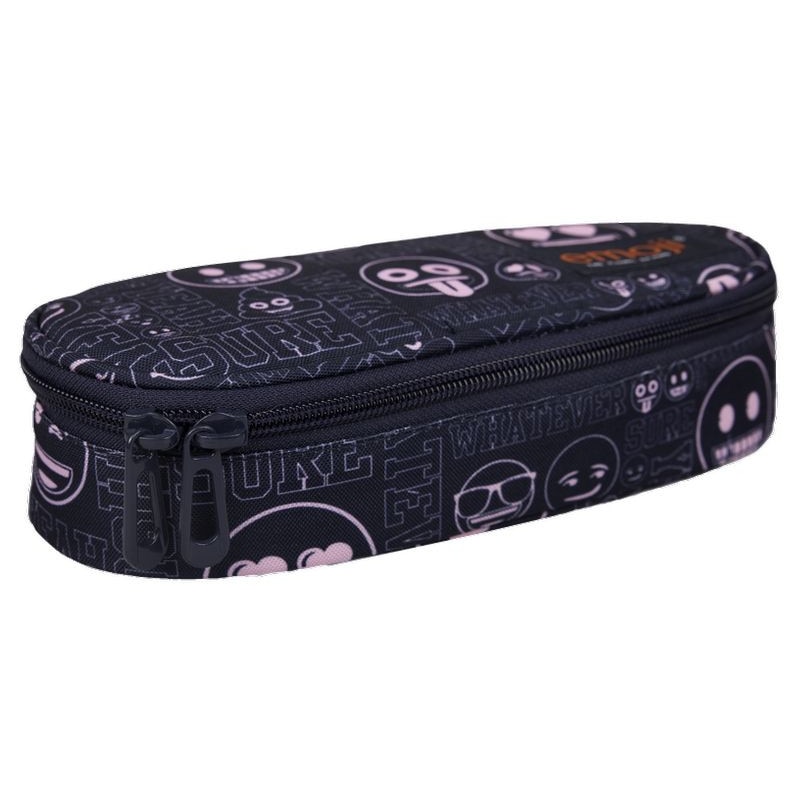 Penar Borseta Rigid cu Clapeta Interioara, St.Right, Emoji Roz, PC1