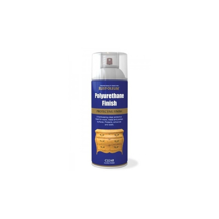 Спрей Rust Oleum Transparent Glossy Polyurethane, 400 мл