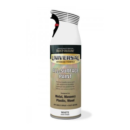 Vopsea spray alb satin, Universal 400ml