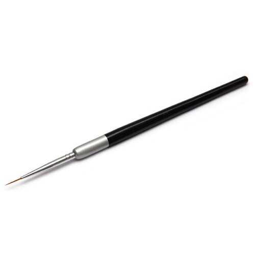 Pensula cu varf de ac pentru unghii MoonbasaNails D002-000, Negru/Argintiu