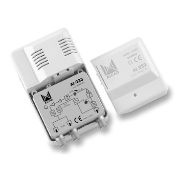 Amplificator profesional CATV putere marita cu 2 iesiri pentru interior , castig 28 dB , cale inversa internet , Alcad AI-233 Amplificator profesional CATV putere marita cu 2 iesiri pentru interior , castig 28 dB , cale inversa internet , Alcad AI-233
