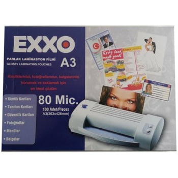 Folie laminat A3, 80 microni, 100 bucati/top, EXXO Folie laminat A3, 80 microni, 100 bucati/top, EXXO