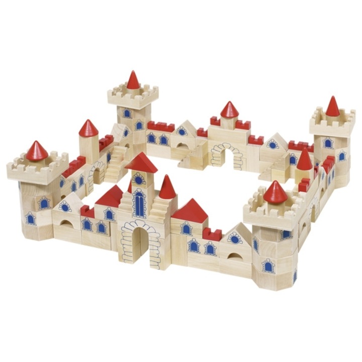 Игра за конструиране - Дървен замък 145 части, Goki