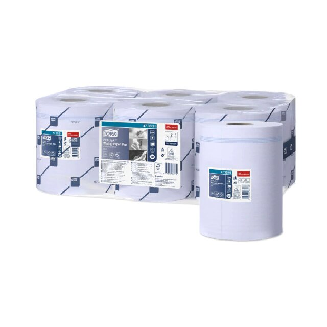 Set 6*Role Lavete hartie Tork Reflex 473391, gama Advanced, M4, 2 straturi, 150m, culoarea albastru