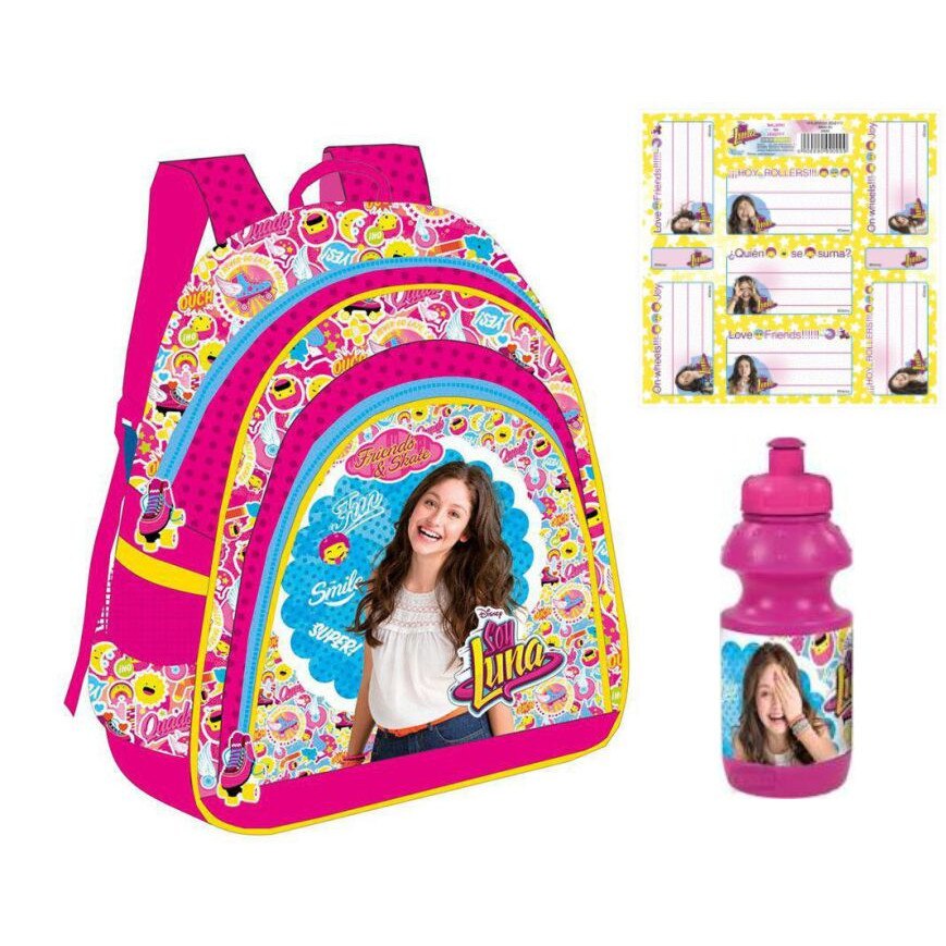 Set gradinita Soy Luna - Ghiozdan gradinita ,Sticla de apa,Etichete scolare, Pix