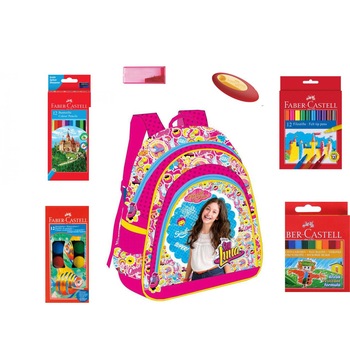 Set gradinita Soy Luna - Ghiozdan gradinita , Creioane colorate, Carioci, Acuarele, Creioane cerate, Ascutitoare, Radiera - Faber castell Set gradinita Soy Luna - Ghiozdan gradinita , Creioane colorate, Carioci, Acuarele, Creioane cerate, Ascutitoare, Radiera - Faber castell
