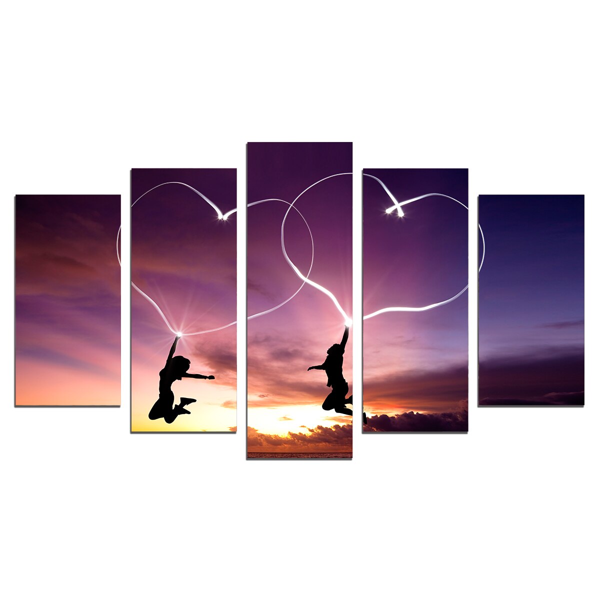 Set Tablouri Multicanvas 5 Piese,Dragostea este peste tot,158х90 cm