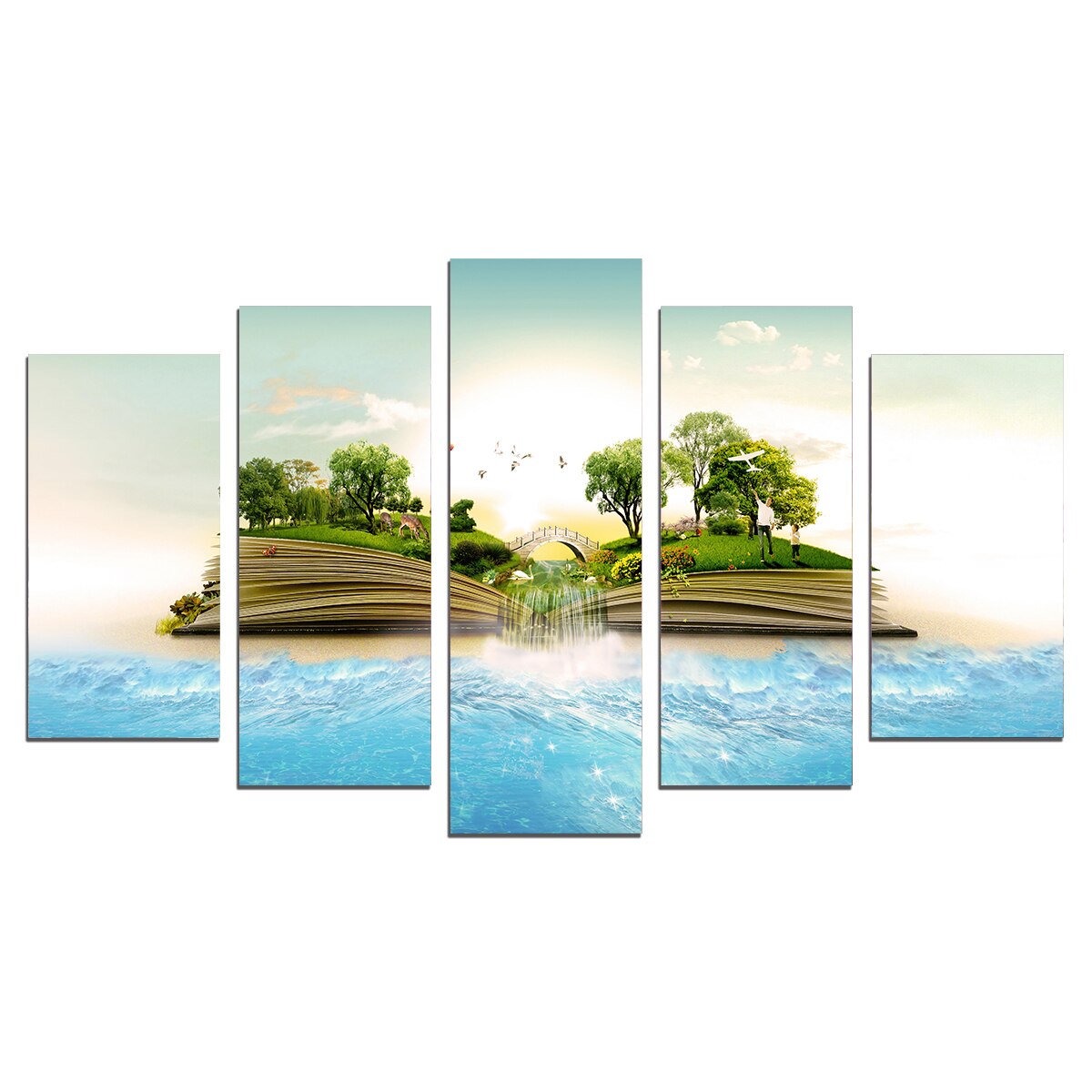 Set Tablouri Multicanvas 5 Piese, Un basm,158х90 cm