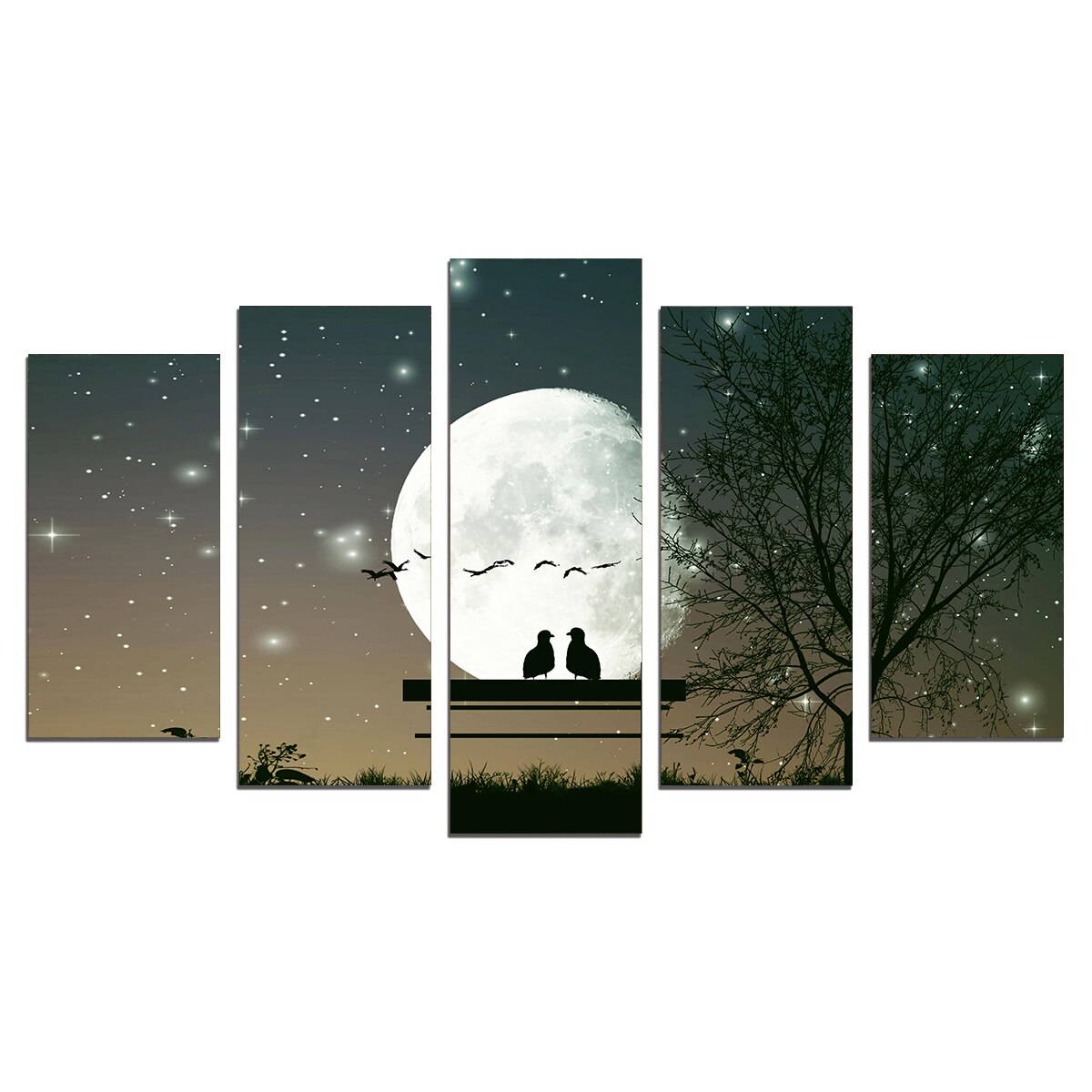 Set Tablouri Multicanvas 5 Piese, Apa de ploaie,158х90 cm