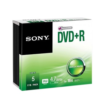 DVD+R Sony 5bucati, 4.7GB, 1x-16x, jewel case DVD+R Sony 5bucati, 4.7GB, 1x-16x, jewel case