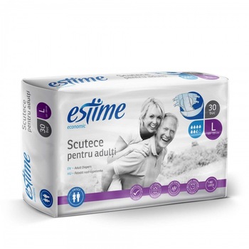 Scutece Pentru Incontinenta Estime Economice nr. 3 Large - L 30 buc/set , unica folosinta Scutece Pentru Incontinenta Estime Economice nr. 3 Large - L 30 buc/set , unica folosinta