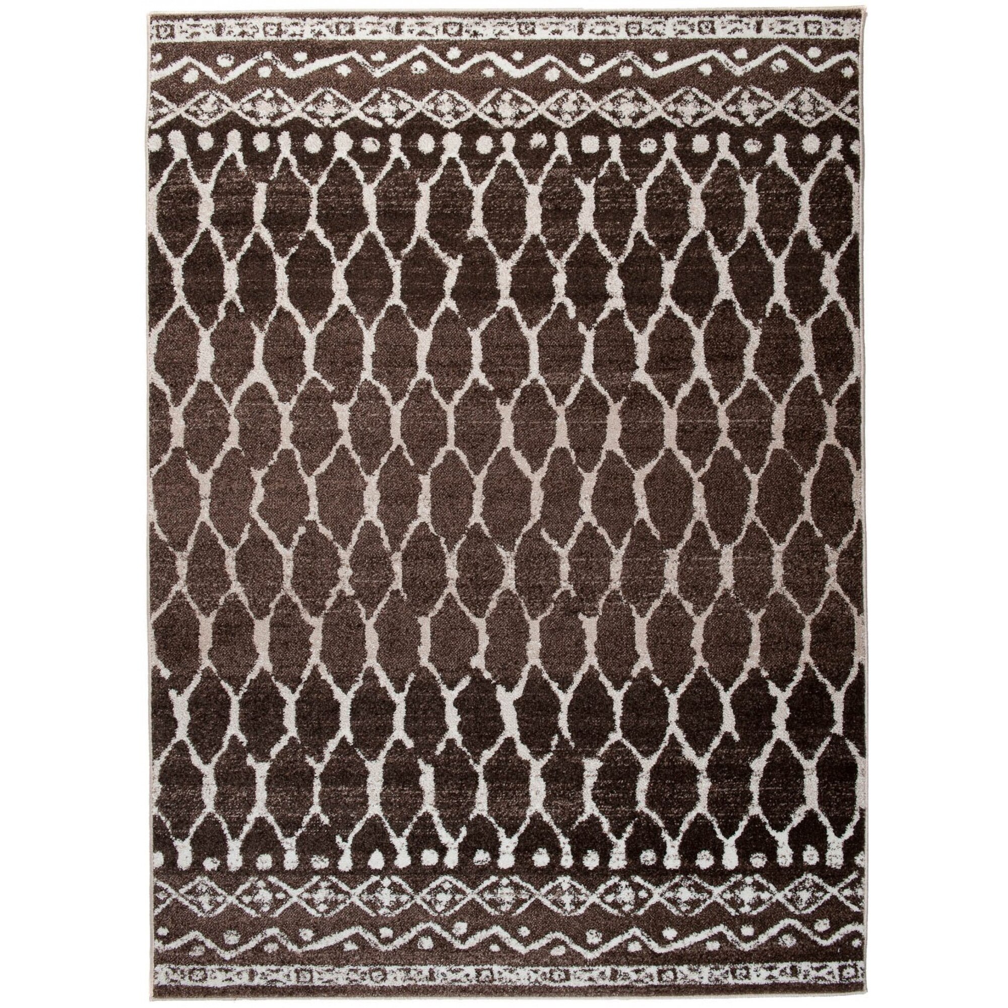 Covor Sari Runner Chemex H071B BRH maro 140x190