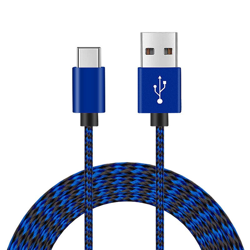 Cablu de incarcare/transfer date Type-C USB 3.1, 3M lungime, ranforsat, Albastru cu Negru, BBL1030