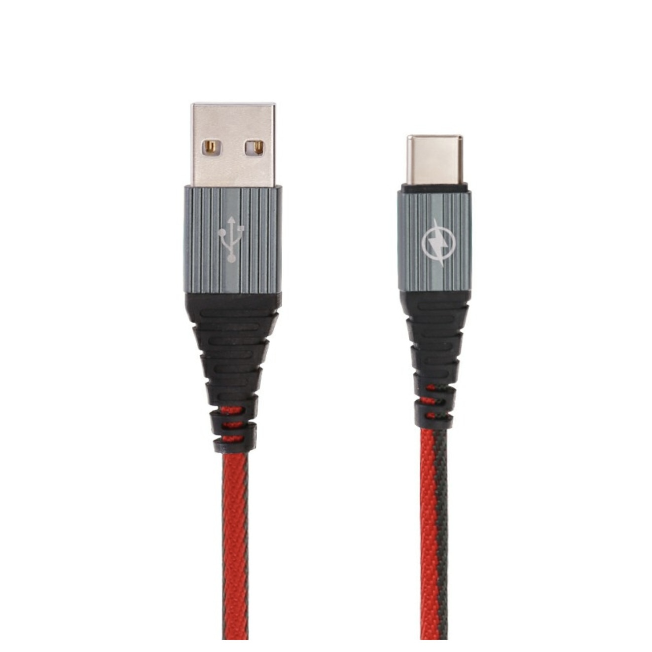 Cablu de incarcare/transfer date Type-C USB 3.1, lungime 1M, ranforsat, Rosu cu Negru, BBL1036