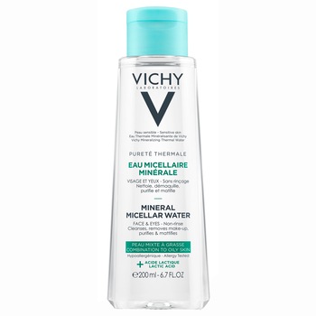 Solutie micelara de curatare si demachiere Vichy Purete Thermale pentru ten gras, 200 ml Solutie micelara de curatare si demachiere Vichy Purete Thermale pentru ten gras, 200 ml