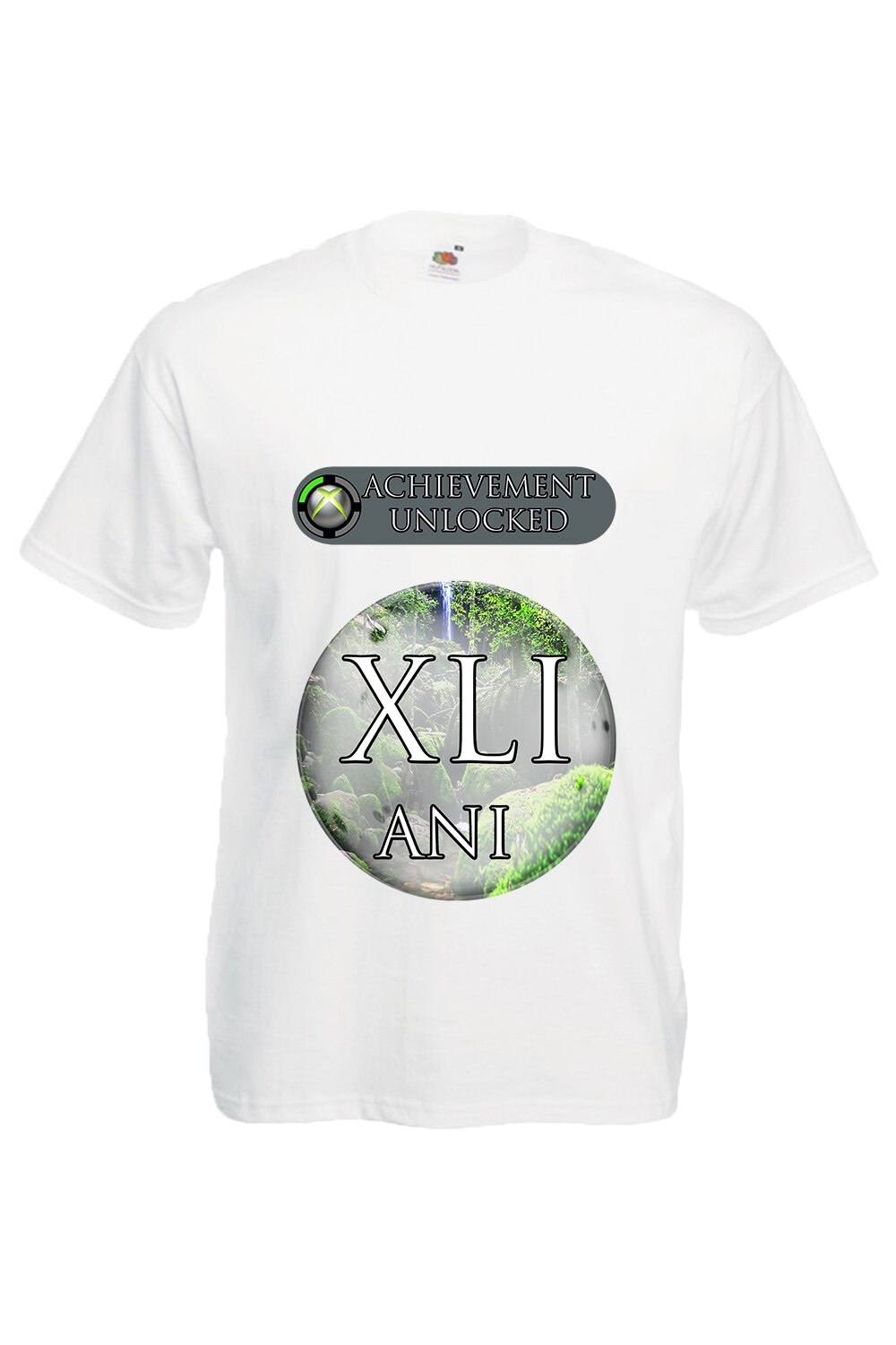 Tricou barbatesc personalizat Fruit of the loom mesaj aniversar achievement unlocked 41 ani,alb, Alb