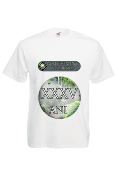 Tricou barbatesc personalizat Fruit of the loom mesaj aniversar achievement unlocked 35 ani,alb, Alb, S Tricou barbatesc personalizat Fruit of the loom mesaj aniversar achievement unlocked 35 ani,alb, Alb, S