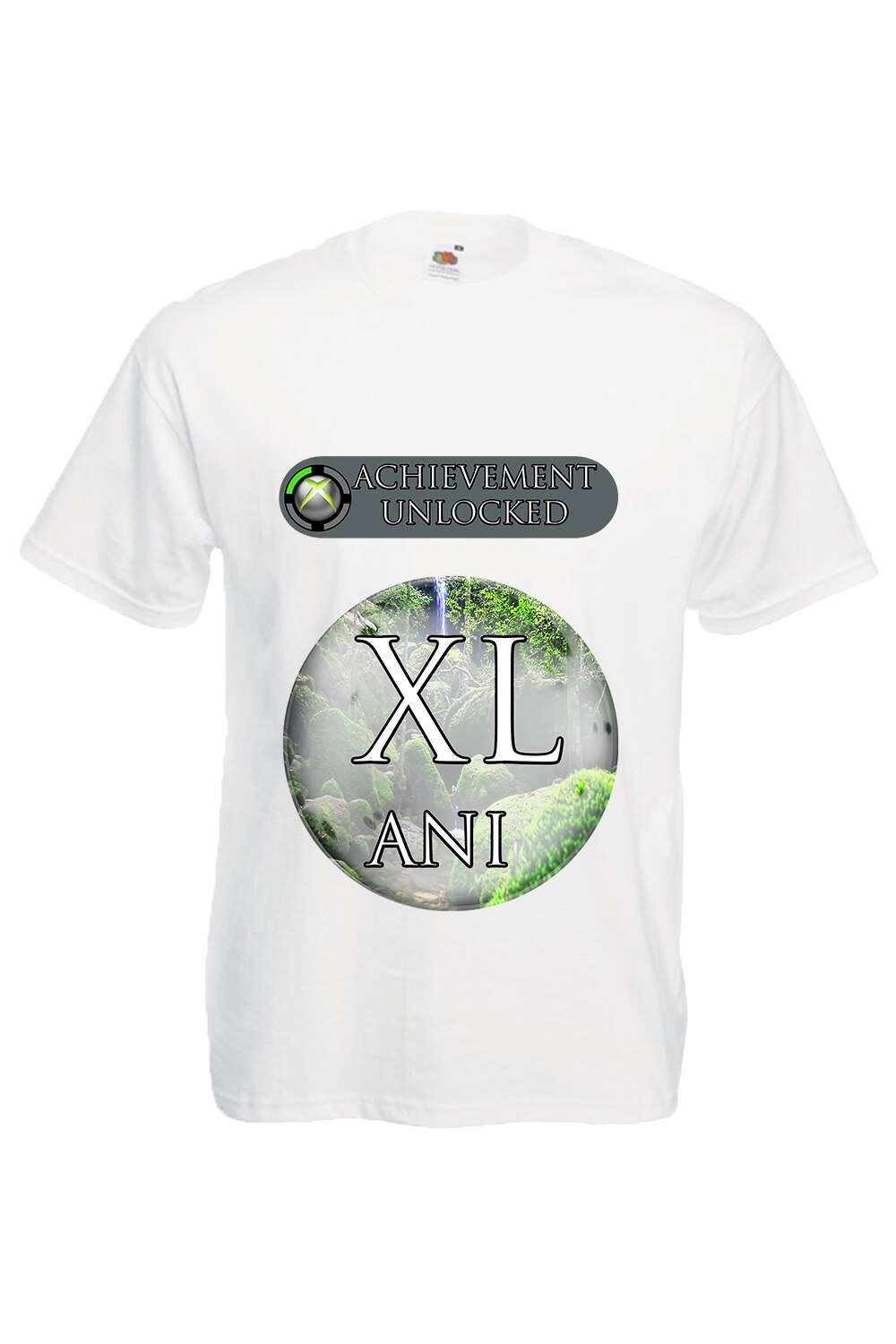 Tricou barbatesc personalizat Fruit of the loom mesaj aniversar achievement unlocked 40 ani,alb, Alb