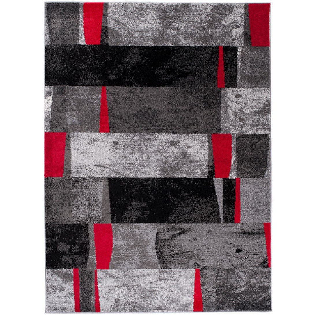 Covor Jawa Modern Abstract Chemex J382B ANTHRATICE negru 140x190