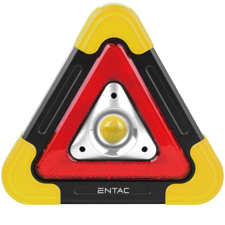 Фенер ENTAC Solar, LED сигнализация, COB 5W, 300lm, Батерия, USB