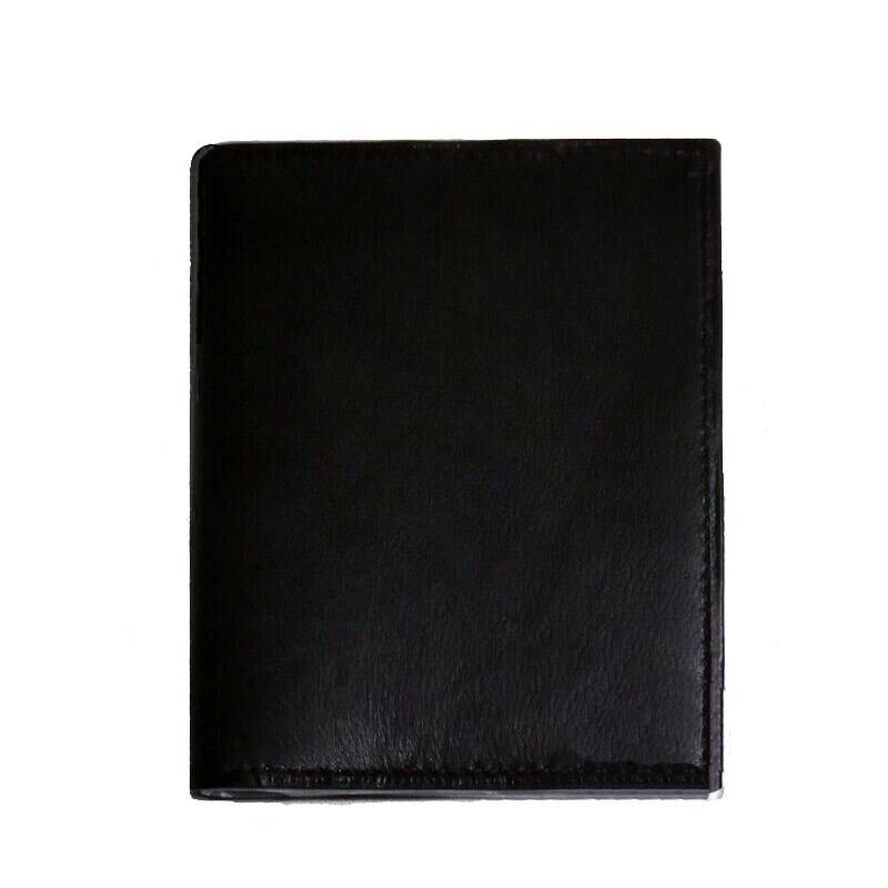Port card. protectie RFID. piele naturala. negru. 9 x 12 cm. B1233RFID
