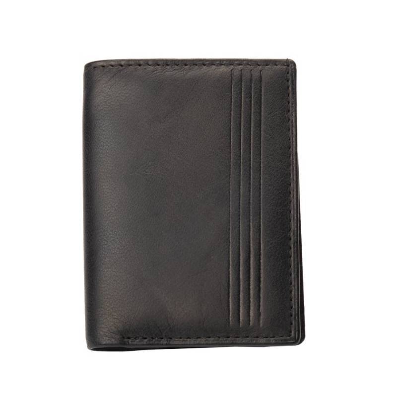 Port card, piele naturala, protectie RFID, negru, 8 x 10.5 cm, B704RFID