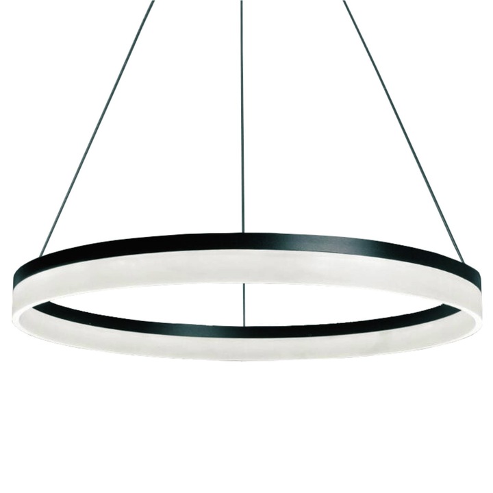 Lustra Designershop, metal negru si led inclus, 50 cm