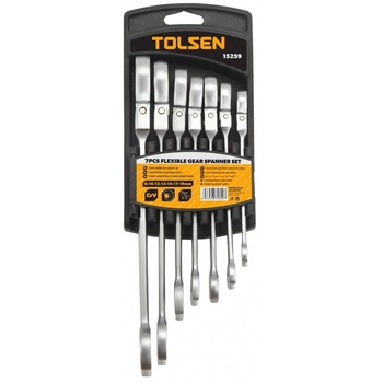 Set 7 chei Tolsen, piulite combinate flexibile, Cr-V Set 7 chei Tolsen, piulite combinate flexibile, Cr-V