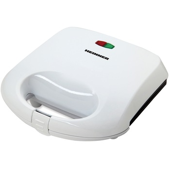 Sandwich maker Heinner SM-K750W, 750 W, placi antiadezive fixe tip grill, Alb Sandwich maker Heinner SM-K750W, 750 W, placi antiadezive fixe tip grill, Alb