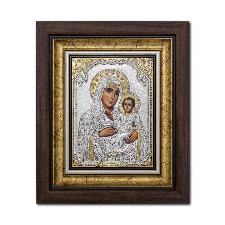 Icoana argintata - Maica Domnului Jerusalem 27x32 cm K701-006
