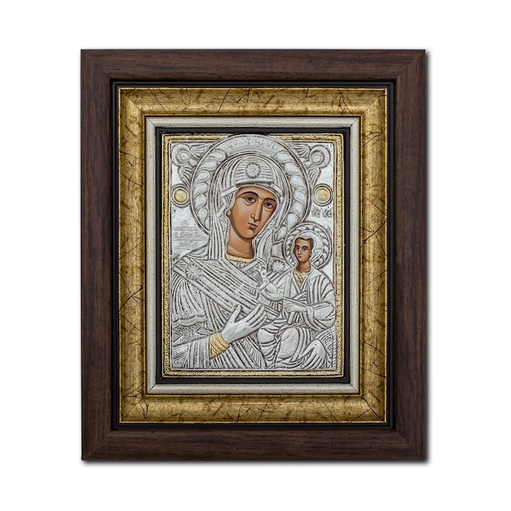 Icoana argintata - Maica Domnului Pantanassa - 27x32 cm K701-104