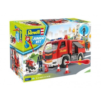 Set de constructie, Masina de pompieri cu figurina, Revell Set de constructie, Masina de pompieri cu figurina, Revell