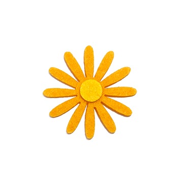 Figurina fetru - floare portocalie, 5 cm Figurina fetru - floare portocalie, 5 cm