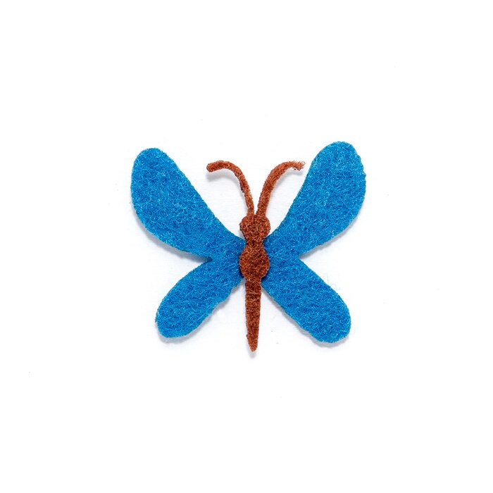 Figurina fetru - fluturas albastru, 4 cm