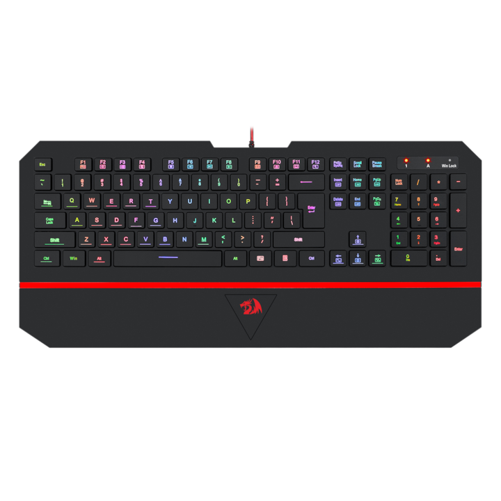 Tastatura gaming, Redragon, Iluminare RGB, Limba maghiara, Negru
