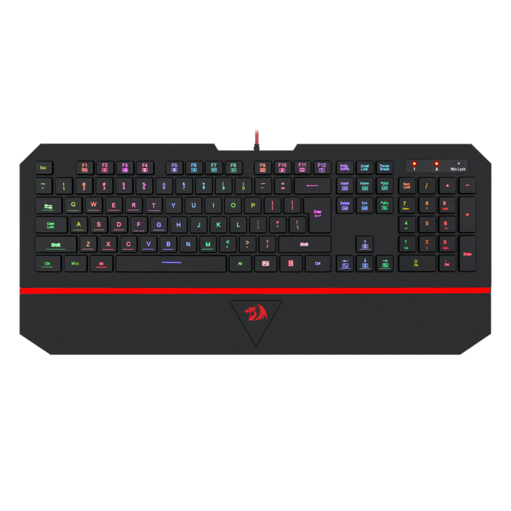 Tastatura gaming, Redragon, Iluminare RGB, Limba maghiara, Negru