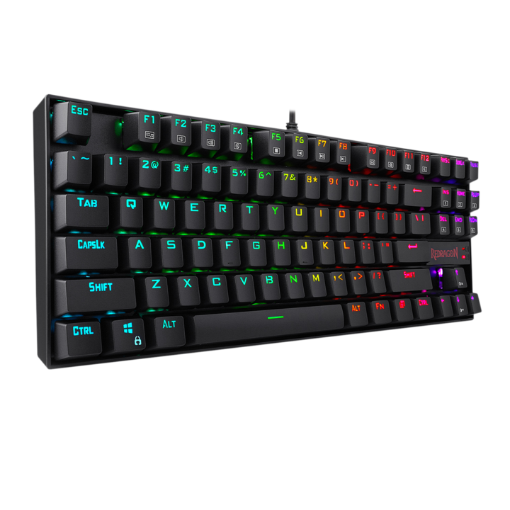 Redragon Kumara RGB Háttérvilágítású Mechanikus gaming billentyűzet BARNA Kapcsolókkal, magyar kiosztás