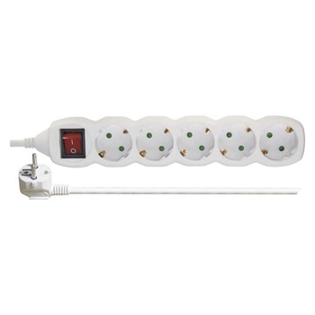 Prelungitor electric cu intrerupator, 5 cai, 2m, cablu 3x1.0mm, Emos P1522 Prelungitor electric cu intrerupator, 5 cai, 2m, cablu 3x1.0mm, Emos P1522