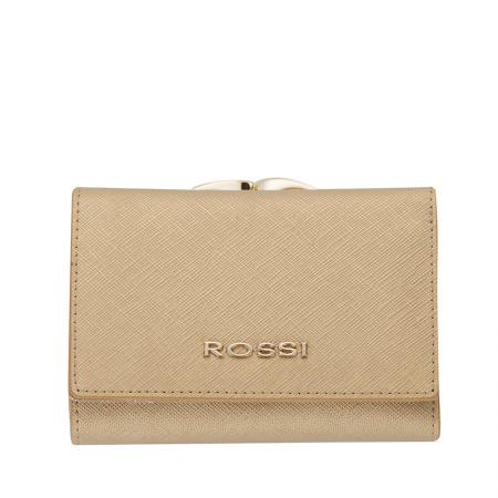 Portofel Rossi, RSC0002, Auriu, Piele naturala