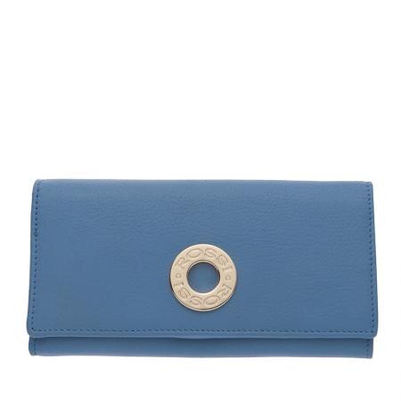 Portofel Rossi, RSL07103, Albastru, Piele autentica