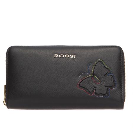 Portofel Rossi, RSC0413, Negru, Piele autentica