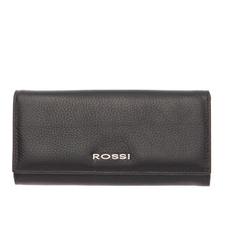 Portofel Rossi, RSC0116, Negru, Piele autentica